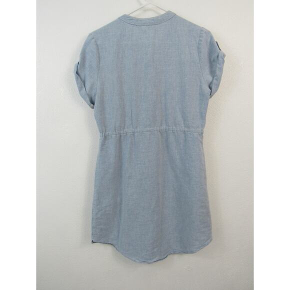 Revolve John + Jenn Dress Size Small Light Blue Linen Cotton Chambray Preppy - Picture 6 of 6